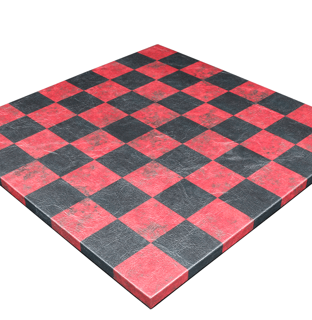 LEATHER CHESS BOARDS RED DUSKY